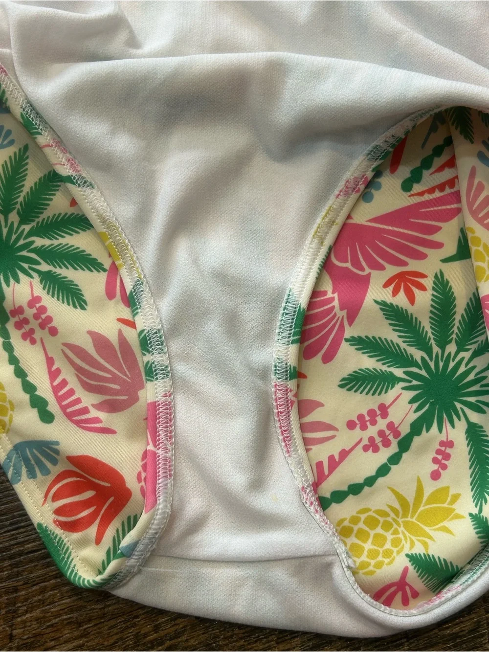 Boden Pink, Green & Yellow Tropical Parrot Short-Sleeve One-Piece Swimsuit